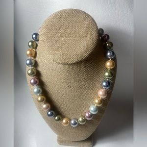 Kenneth Jay Lane Pastel Faux Pearl Necklace